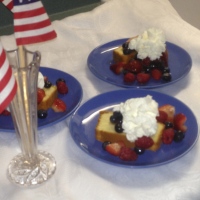 Simple Red, White and Blue "Berry Fruity" Dessert